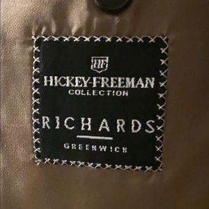 Hickey Freeman size 44L houndstooth tweed blazer